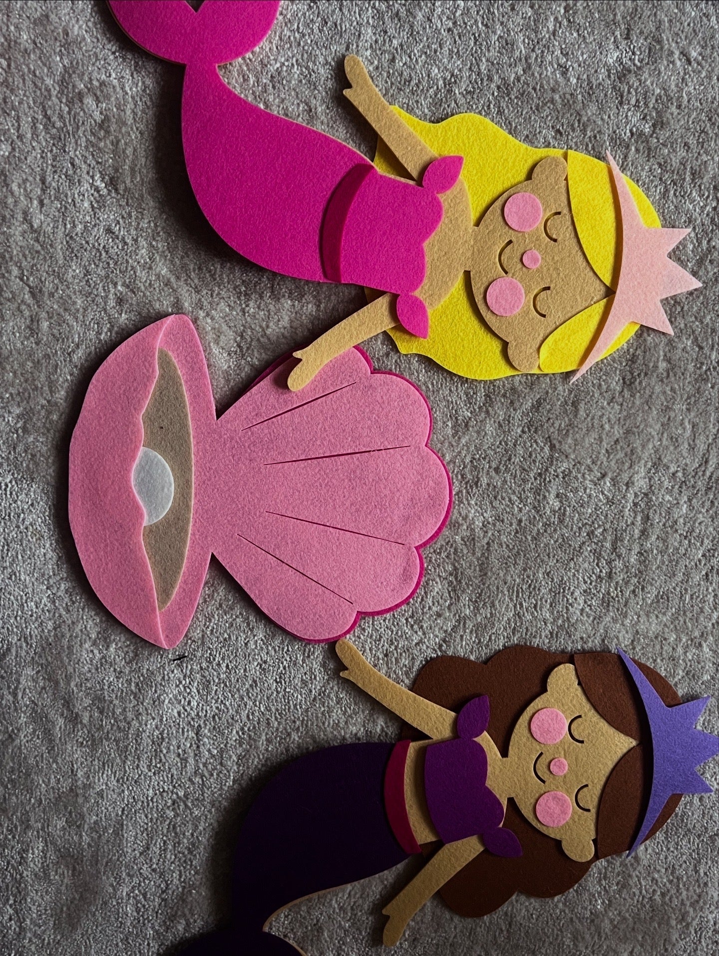 Mermaid Felt Play Board Magical Dress Up Activity for Girls