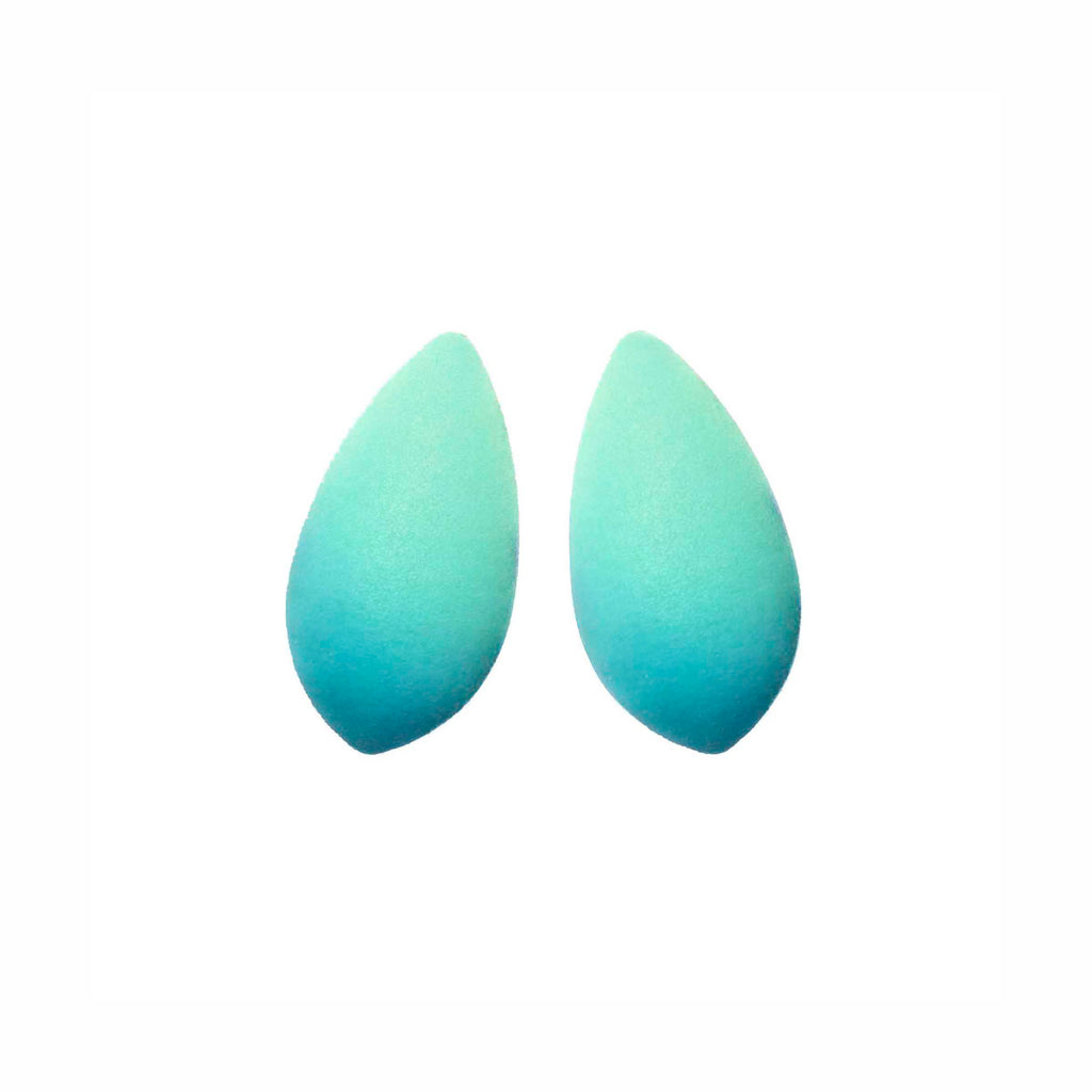 softly lit women's featherlight earrings with a velvety texture and cosmic dust glow