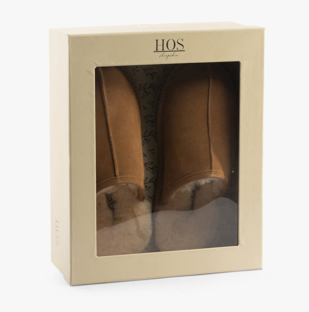 Sheepskin Mens Slippers Chestnut