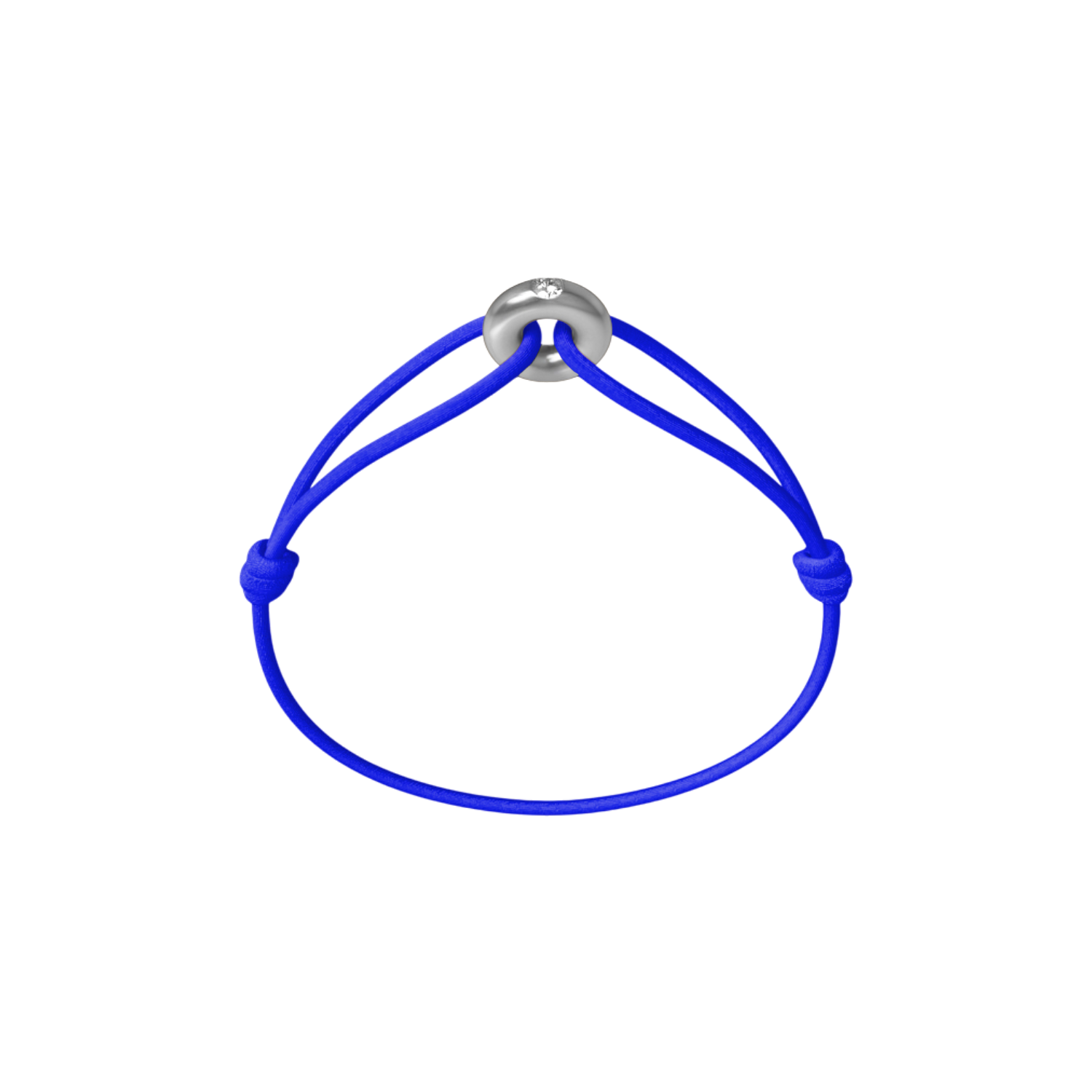 Mini Silver Diamond Cord Bracelet