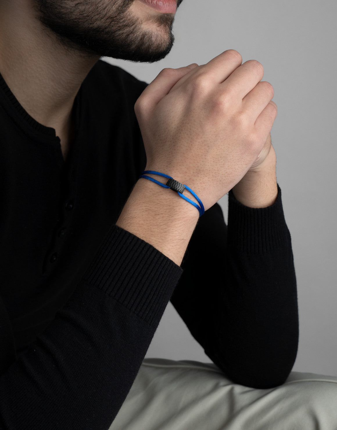 Carbon Regent Cord Bracelet