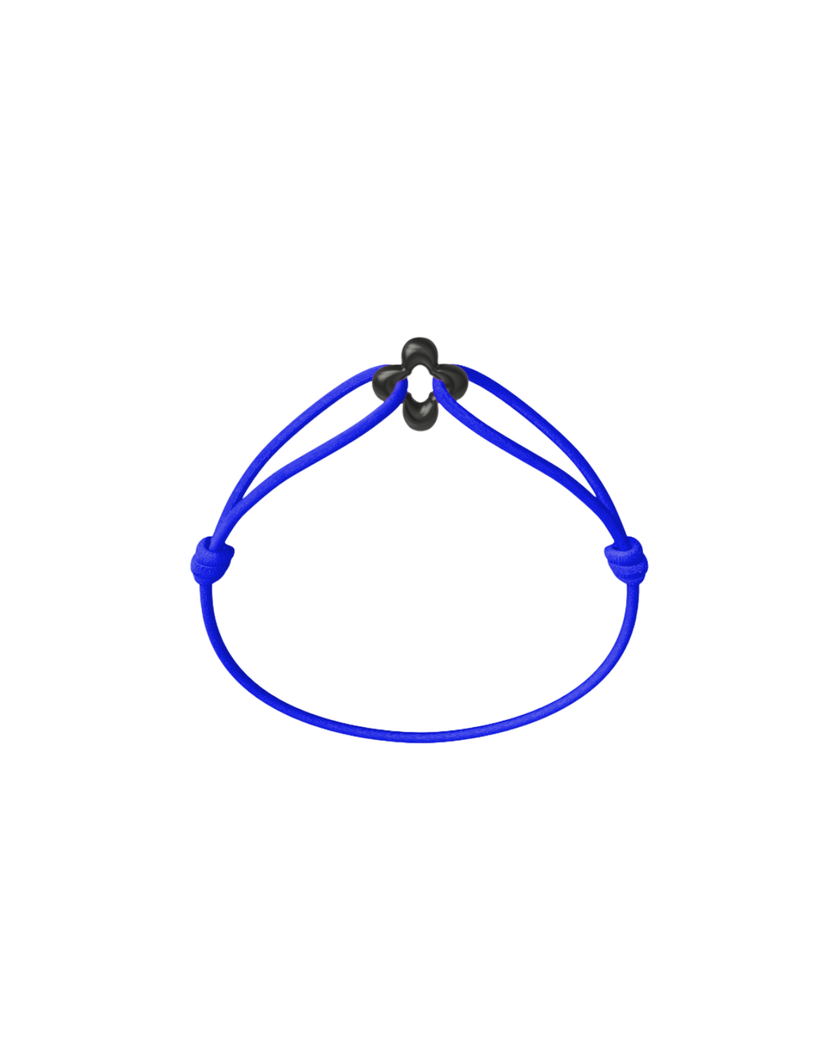 Mini Black Clover Onyx Cord Bracelet