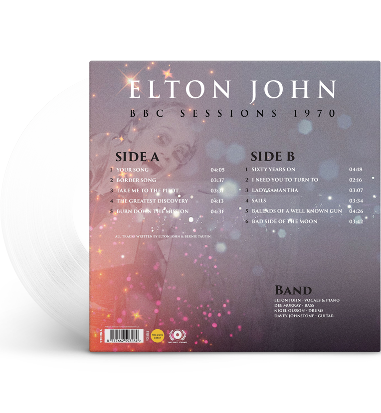 Elton John BBC Sessions 1970 Limited Edition 12 Inch Album Clear Vinyl