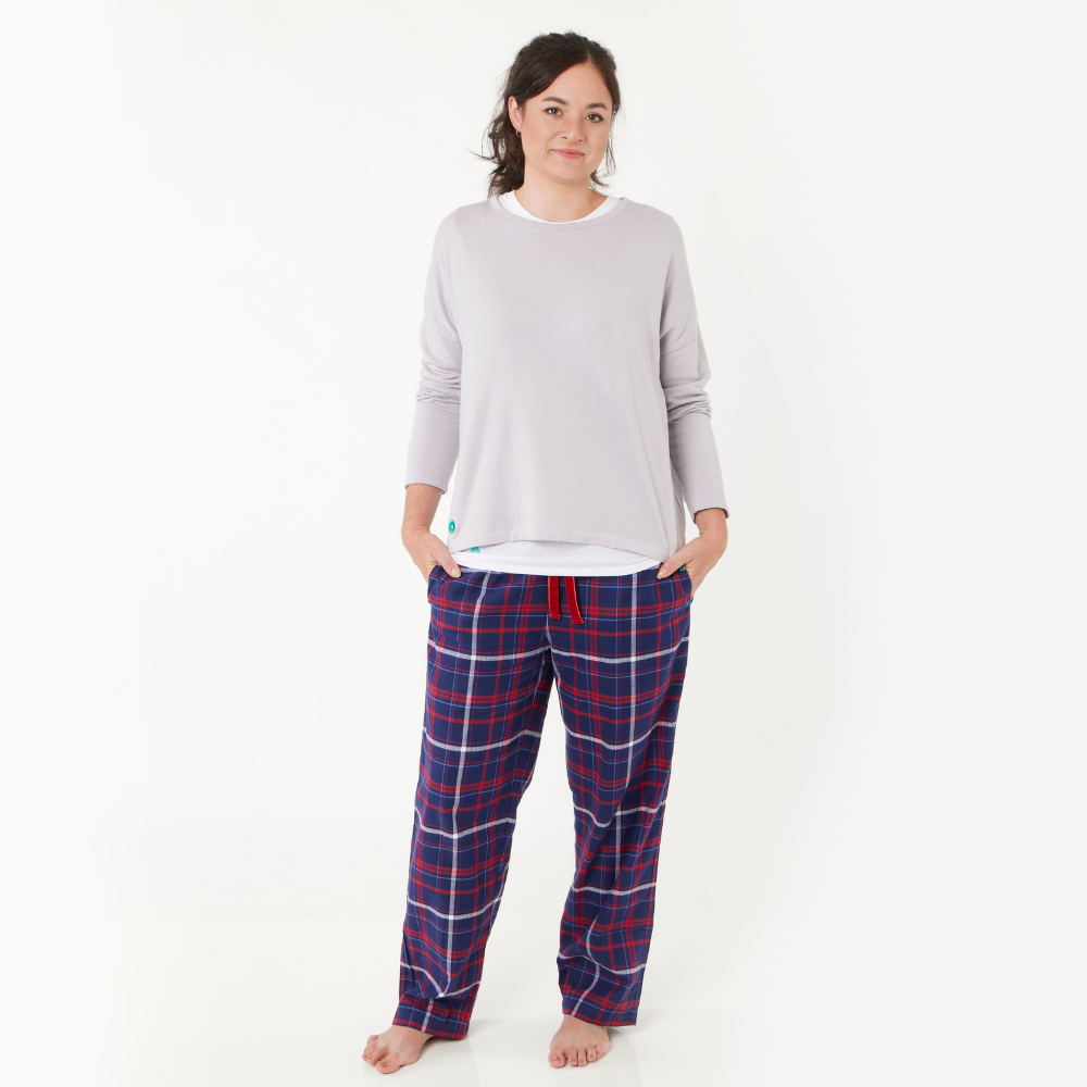 Women Red Panda Loungers in Organic Cotton