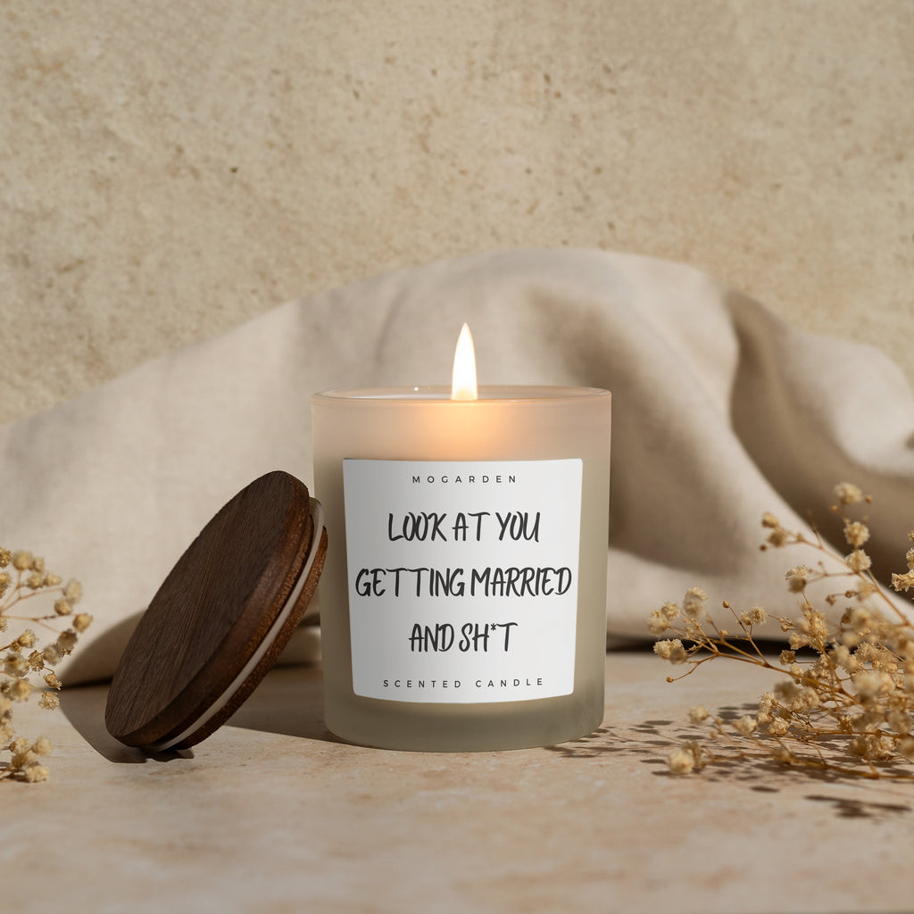 Luxury Vanilla Amber Soy Candle for Engagements and Weddings