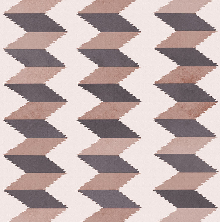 Escher Stripe Rosewood Fabric