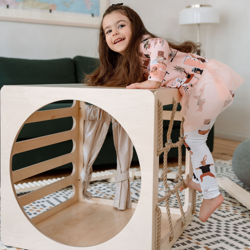 CUBITRI® Climbing Play Cube With Rope Window