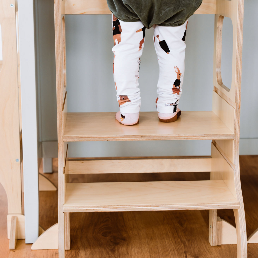 Montessori-Inspired Helper Tower for Active Kids - Enhance Child Development & Safety by Ette Tete at www.brixbailey.com
