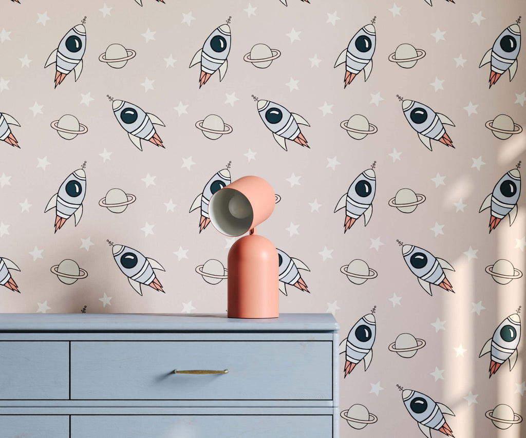 Explorer Space Wallpaper for Kids Bedrooms