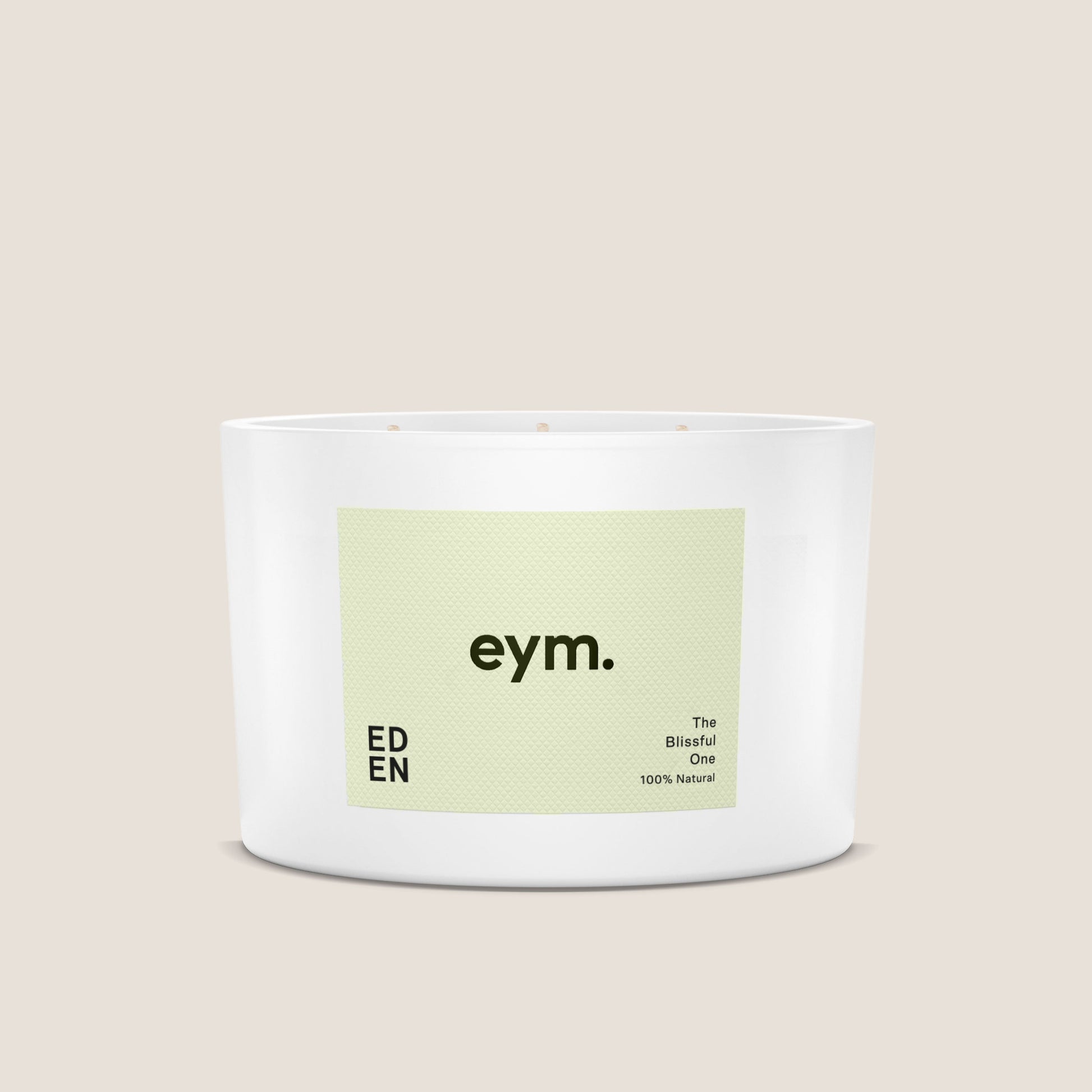 Three Wick Natural Candle with Cedarwood and Violet Leaf