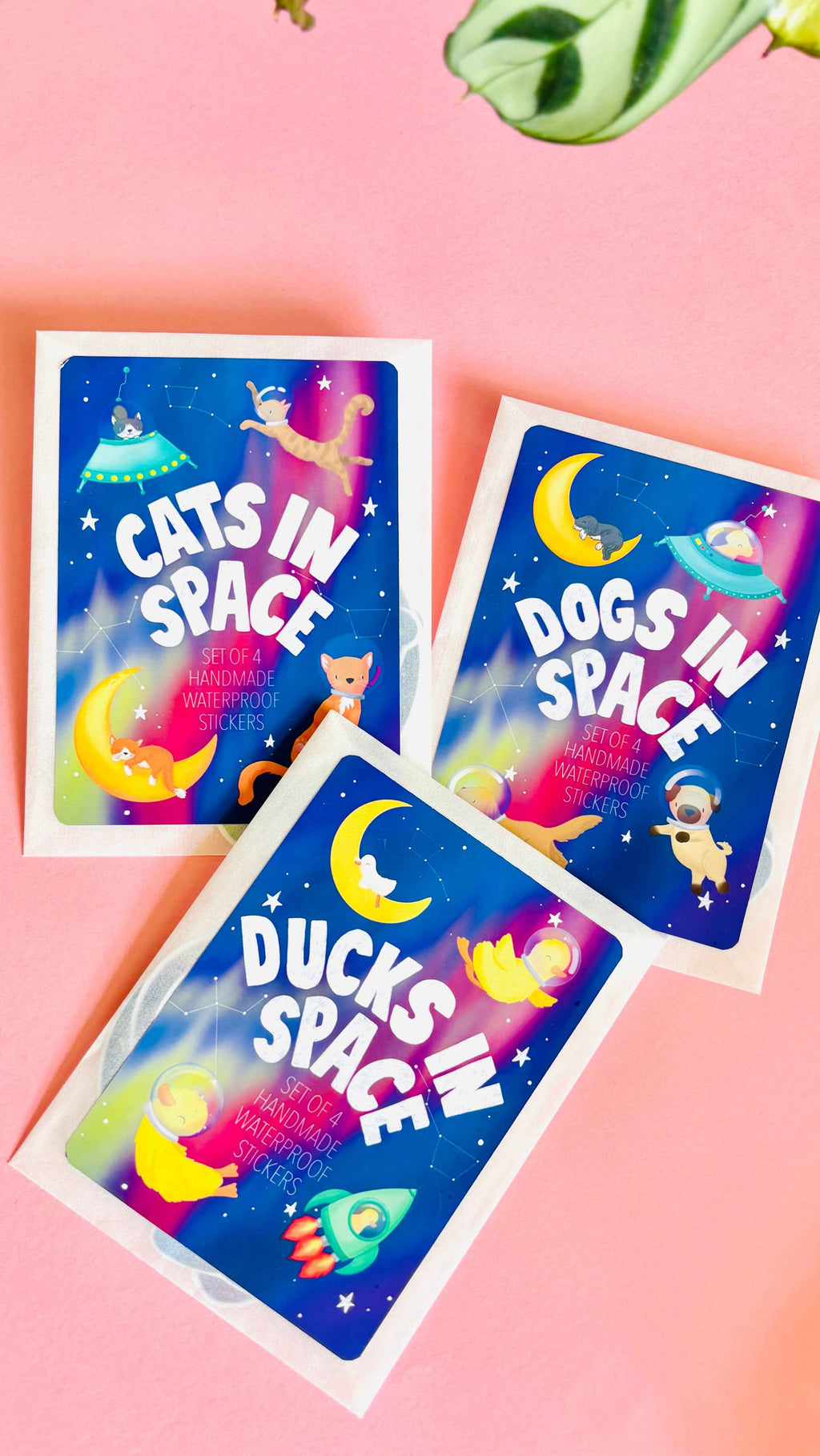 Space Duck Vinyl Sticker Set of 4