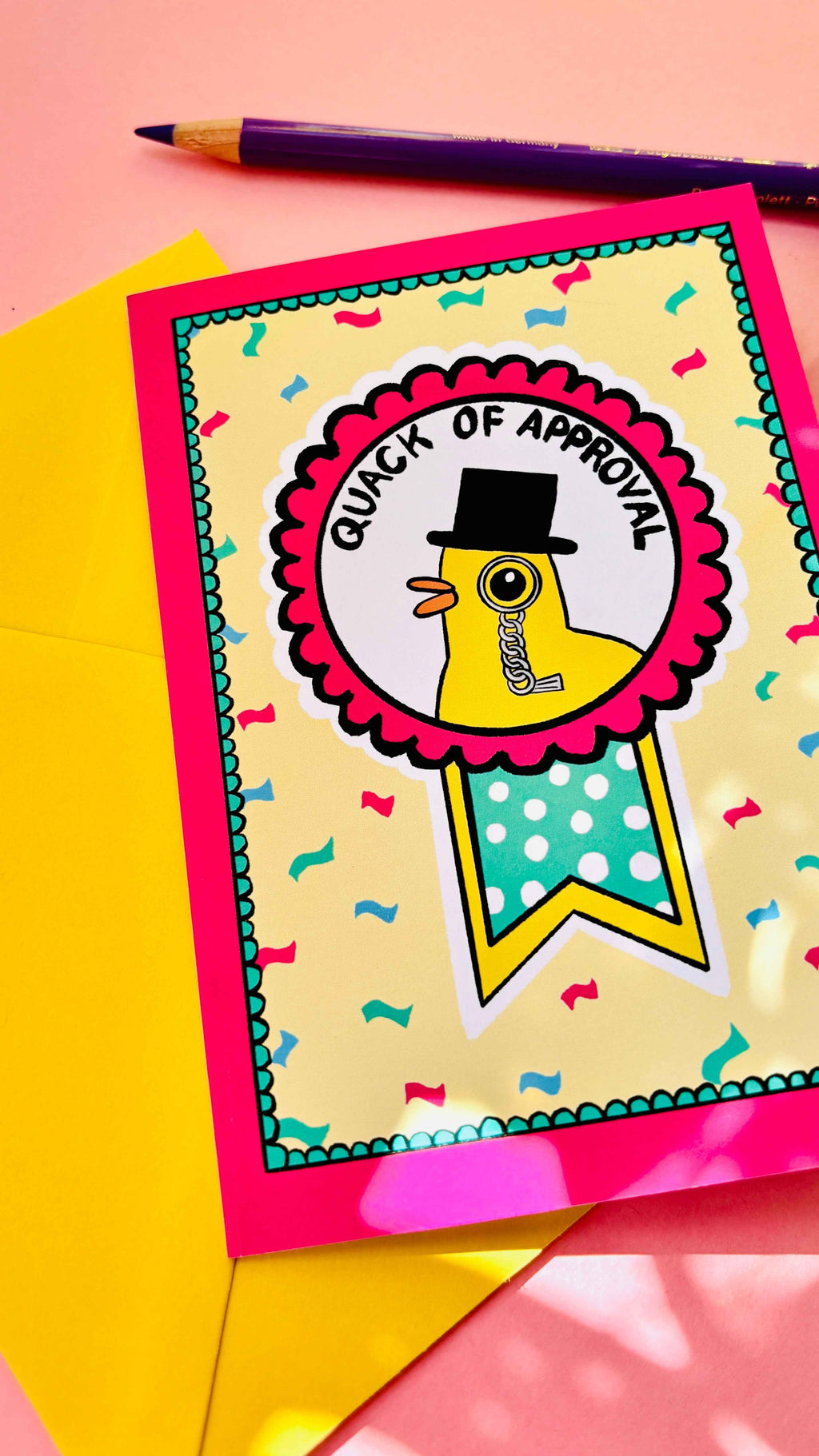 Funny Duck Quack of Approval A6 Blank Greetings Card