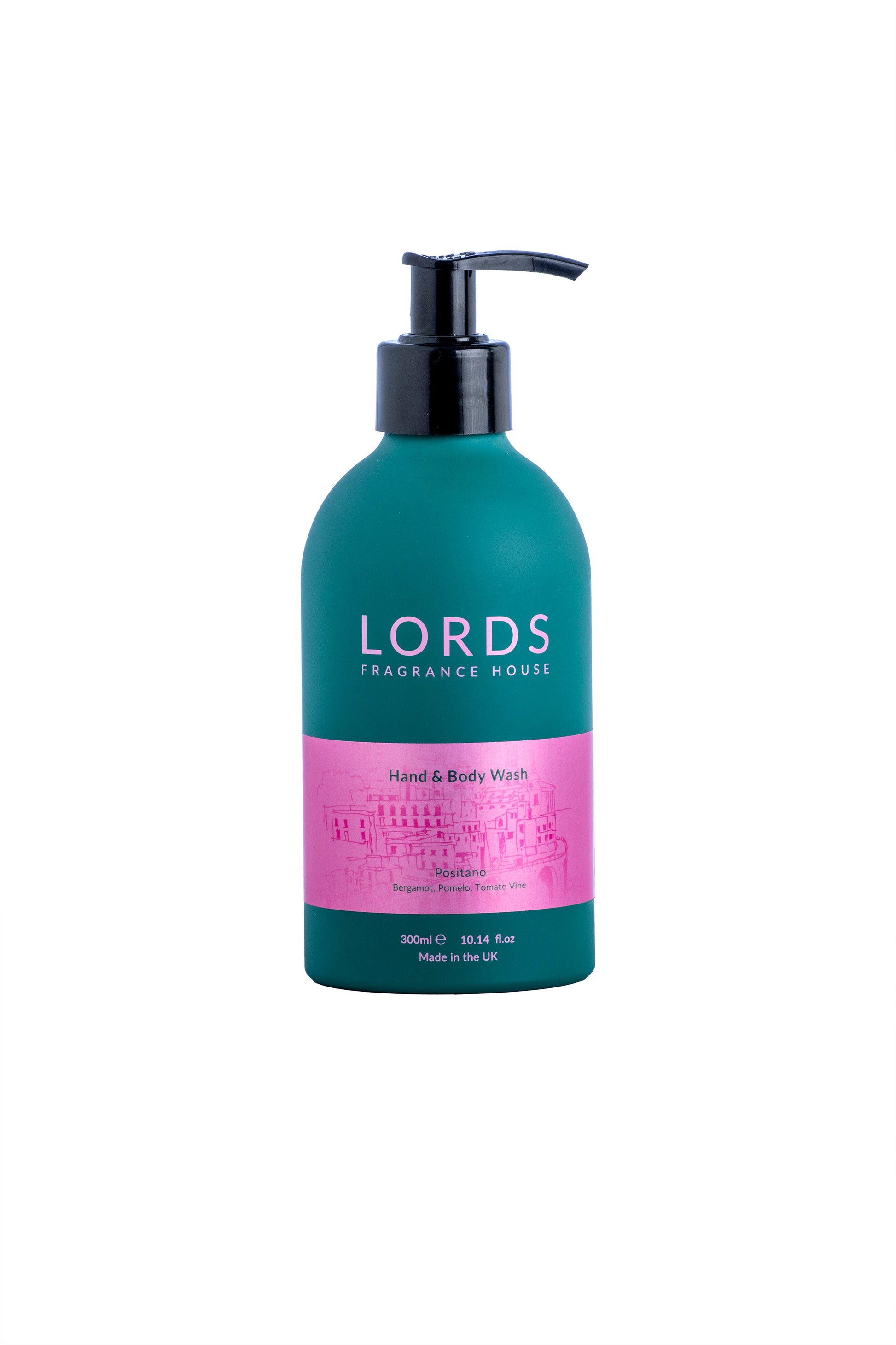 Hand and Body Wash in Green Refillable Aluminium Bottle