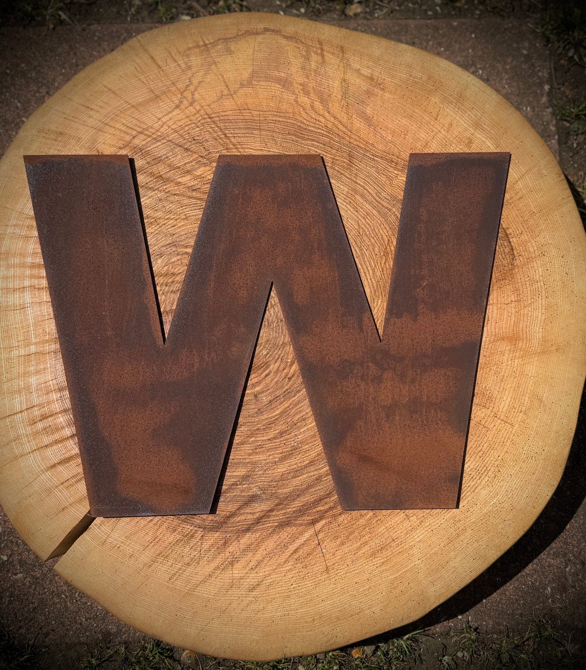 12 Inch Rusty Metal Letters A-Z 0-9
