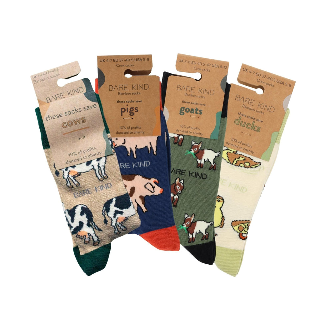 Farm Rainbow Bundle Bamboo Sock Set of 4