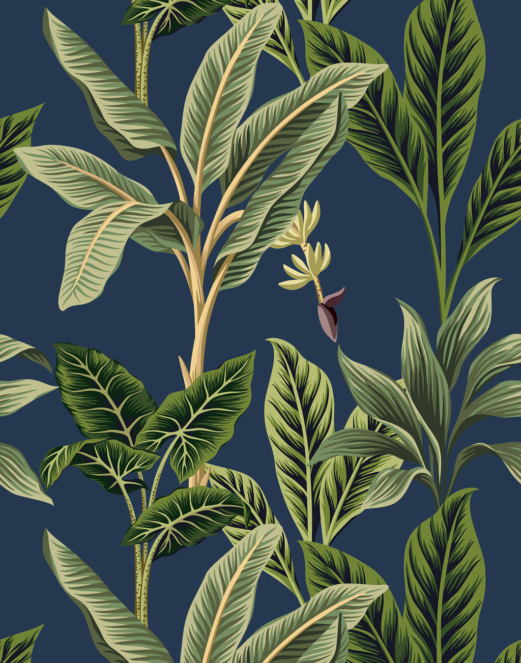 Flora Vintage Tropical Wallpaper