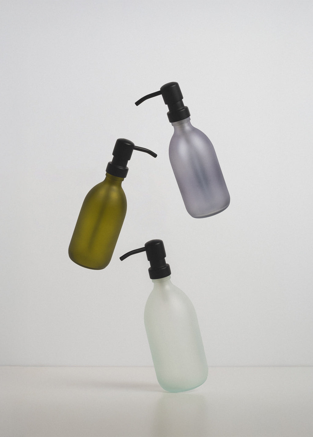 Grey Soap Dispenser with Stainless Steel Pump