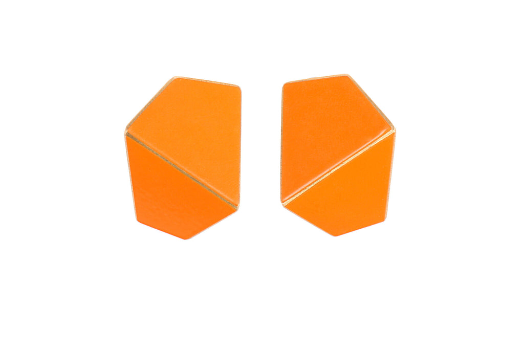 Light & Durable Folded Wide Earrings – Handcrafted in Estonia by Lisa Kroeber Jewellery at www.brixbailey.com