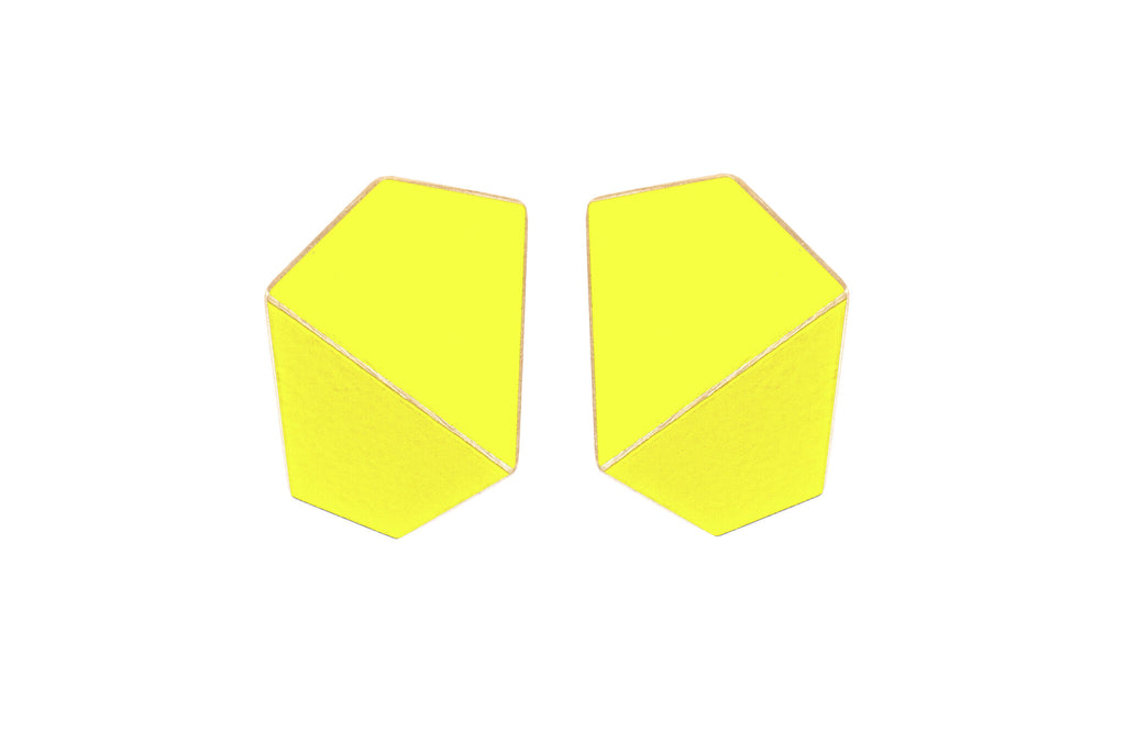 Light & Durable Folded Wide Earrings – Brass and Silver Handcrafted by Lisa Kroeber Jewellery at www.brixbailey.com