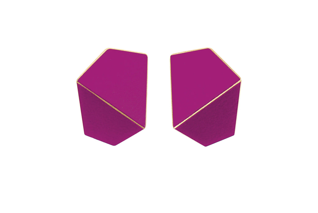 Light & Comfortable Folded Wide Earrings – Brass and Silver Handcrafted by Lisa Kroeber Jewellery at www.brixbailey.com
