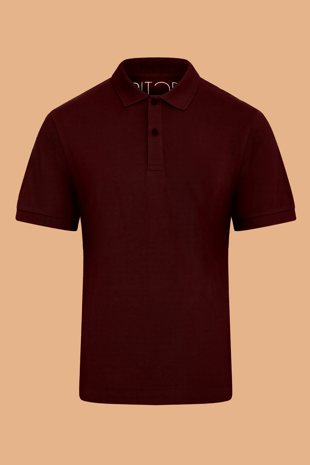 Burgundy Organic Cotton Polo Shirt