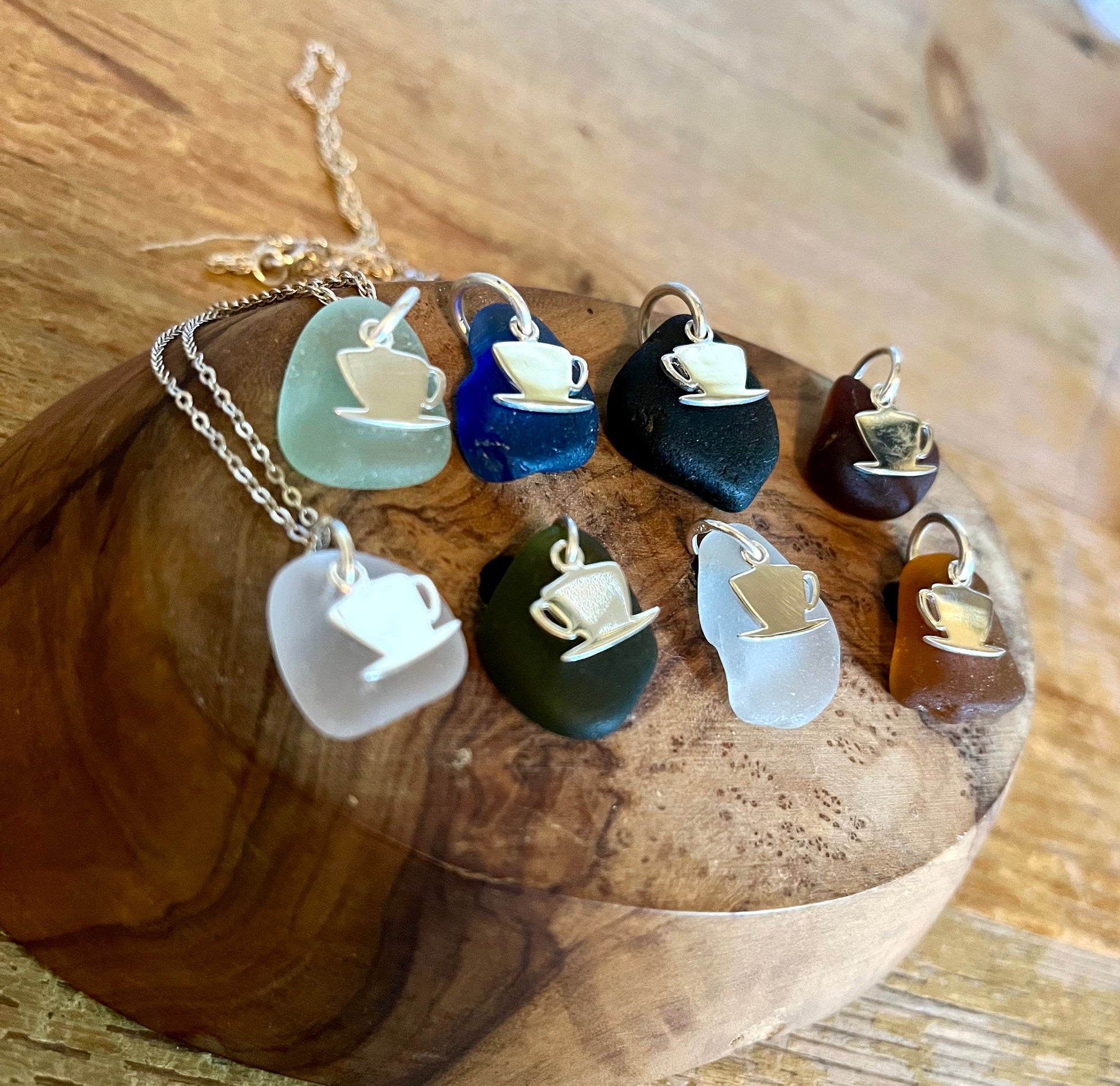 Scottish Sea Glass Sterling Silver Pendant Necklace
