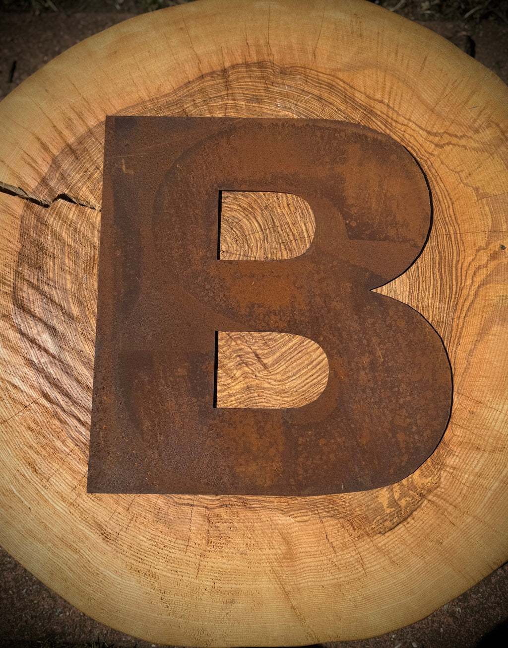 12 Inch Rusty Metal Letters A-Z 0-9