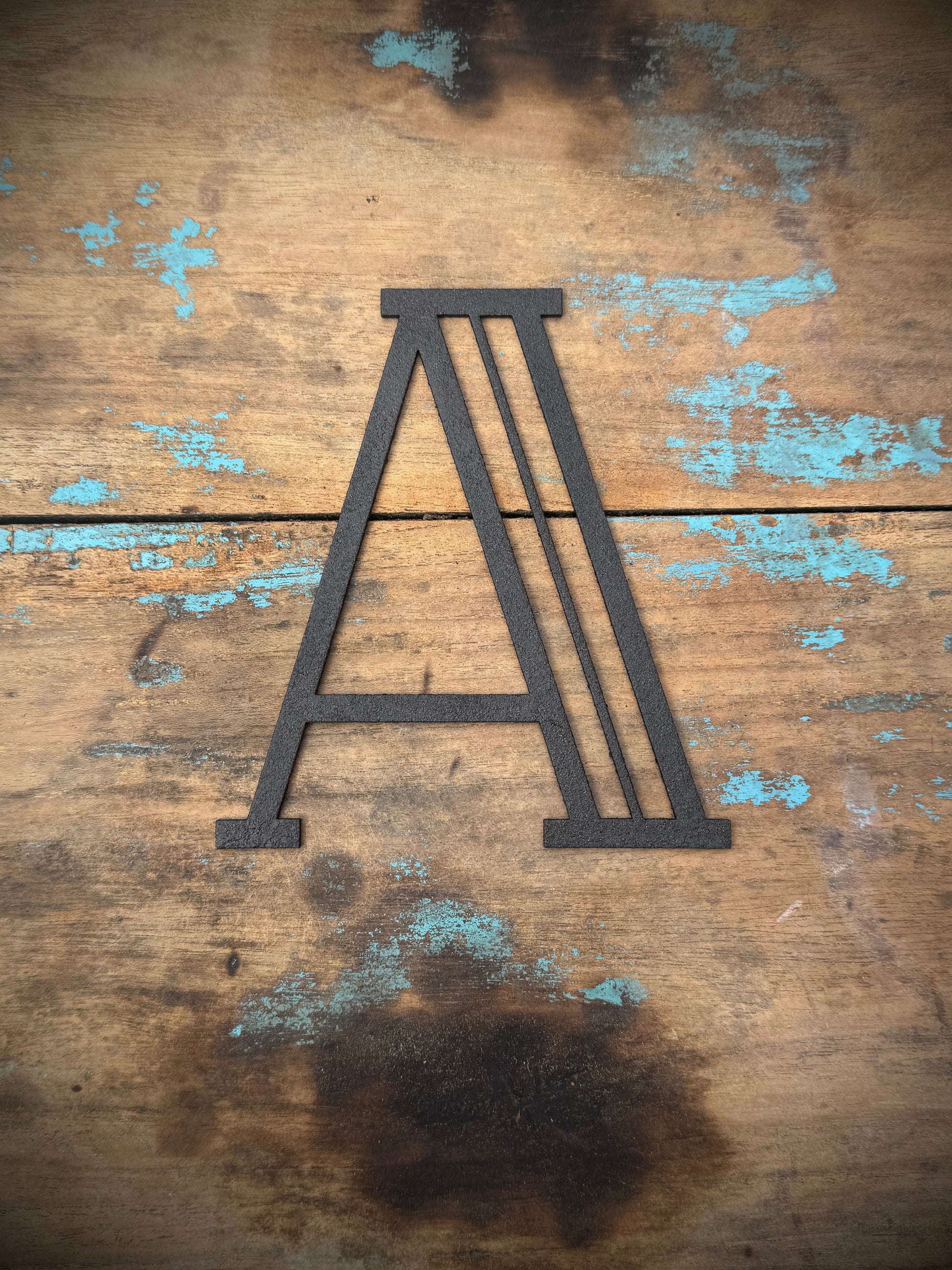 Black Art Deco Metal Letters and Numbers 5 inch or 12 inch