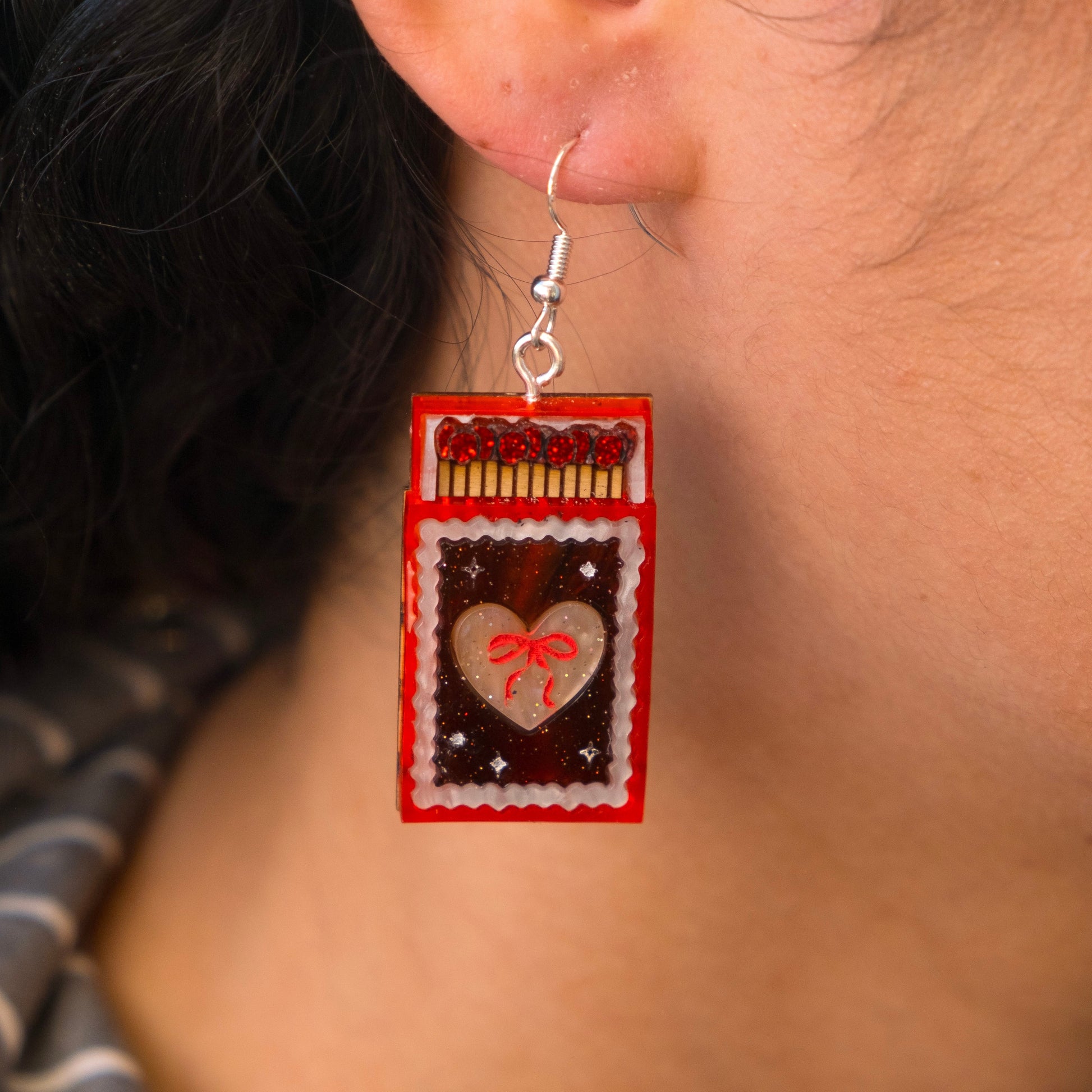 Matchbook Sterling Silver Earrings