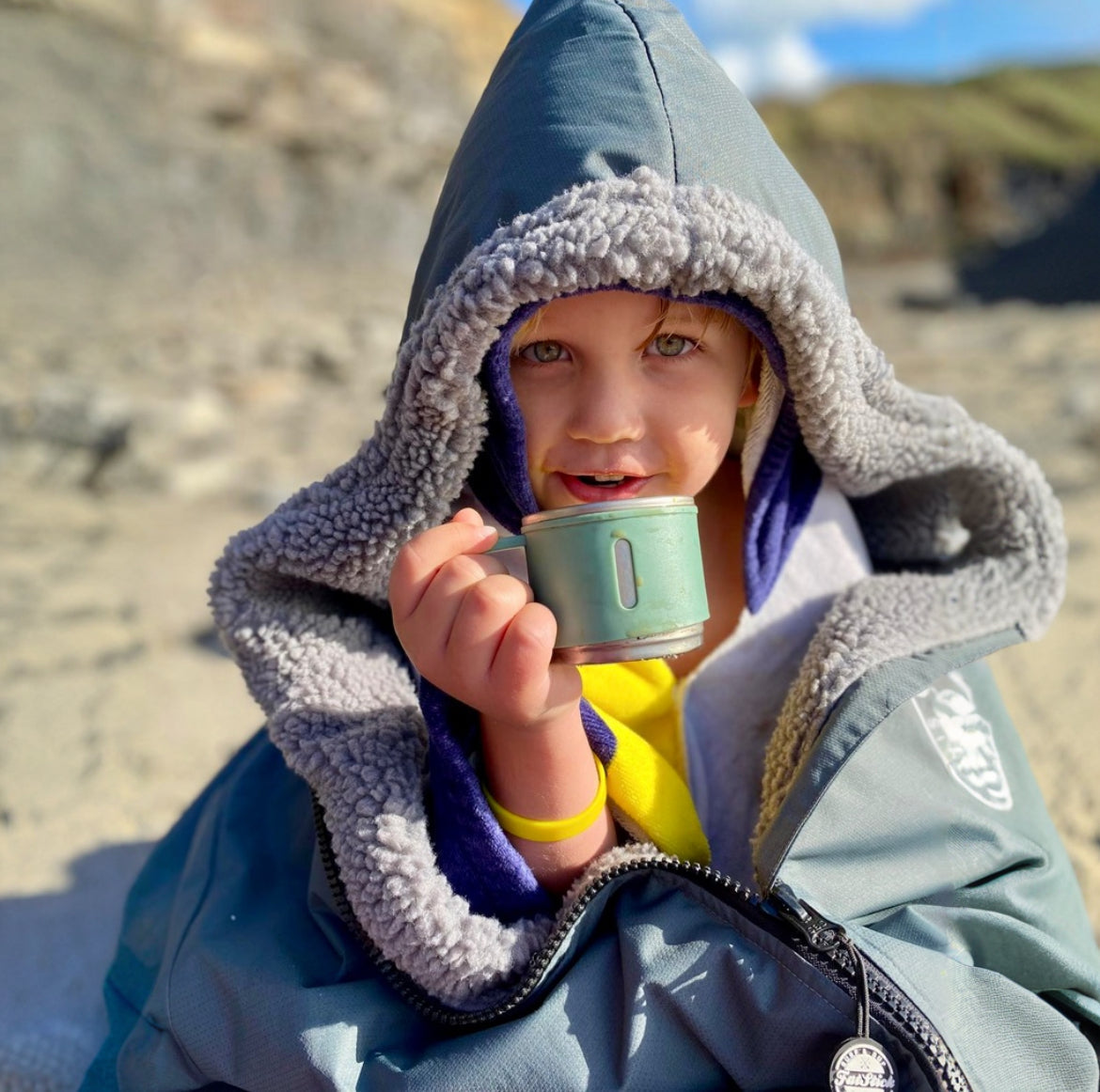 Kids Changing Robe with Sherpa Fleece Lining Ages 5-13