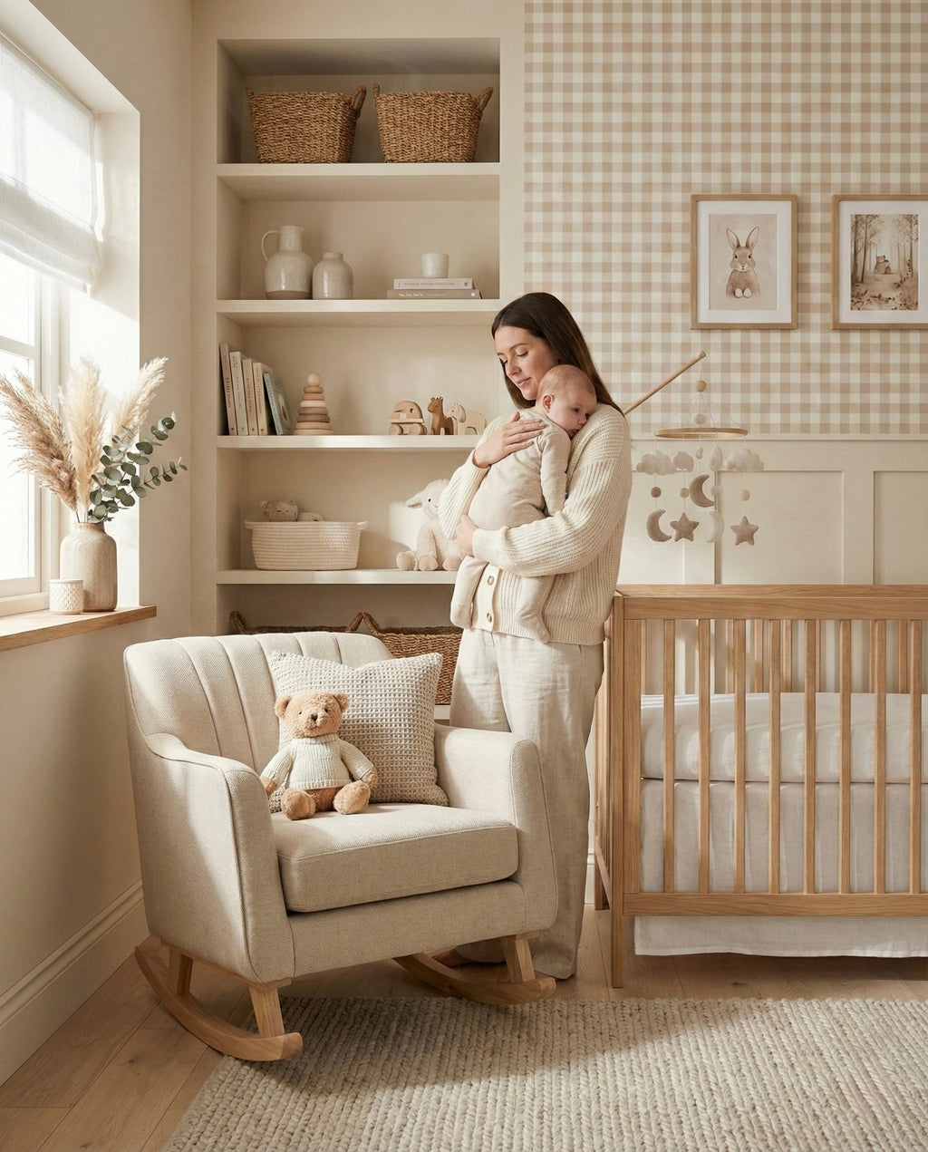 Nursing Chair in Natural Oak
