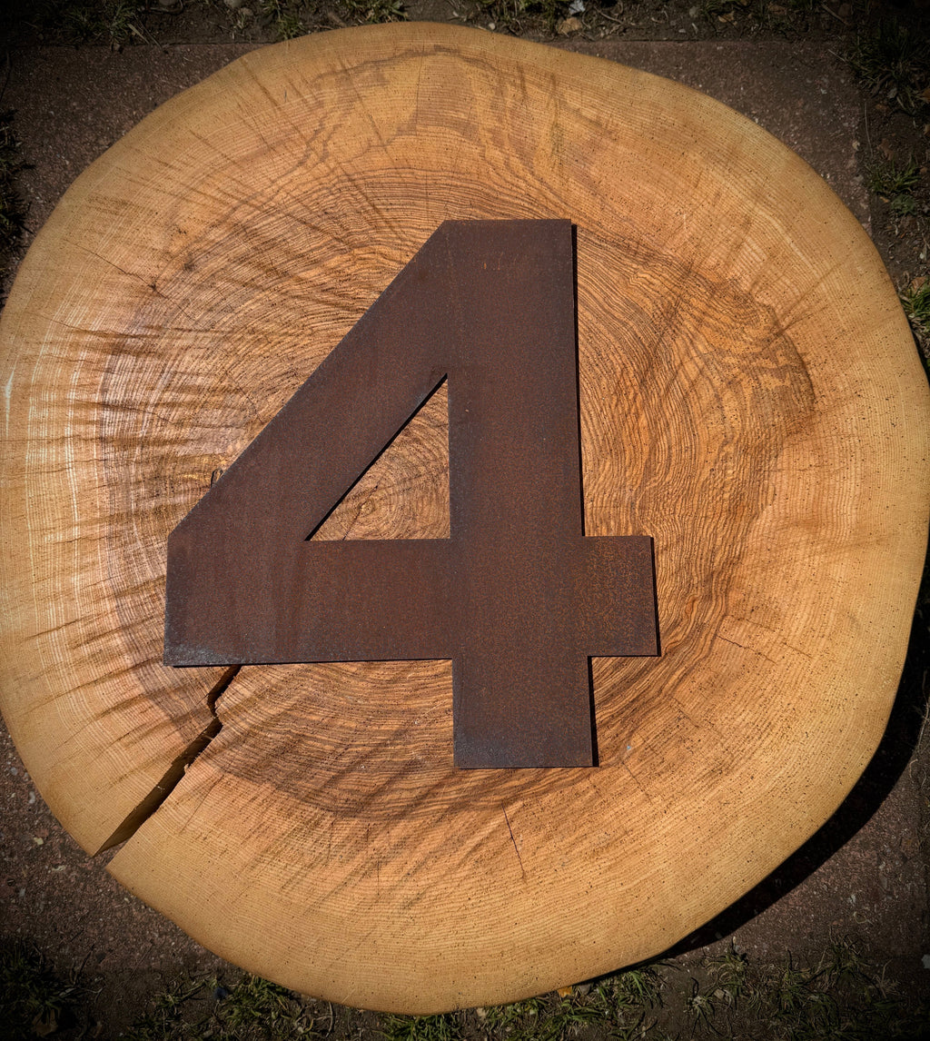 5 inch Fat Font Rusty Metal Letters A-Z 0-9