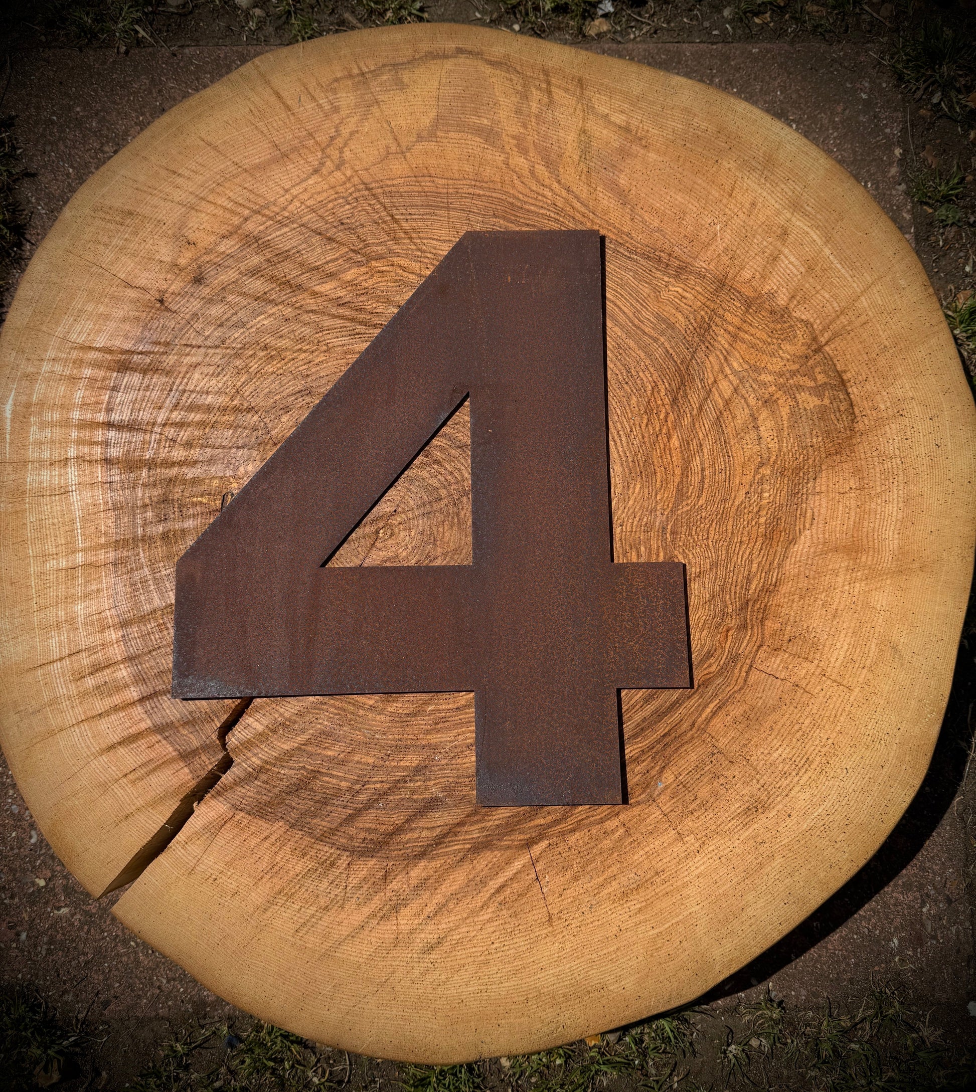 5 inch Fat Font Rusty Metal Letters A-Z 0-9