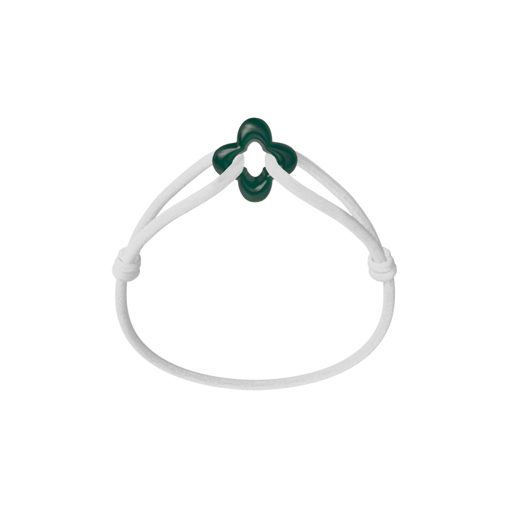 Green Clover Cord Bracelet