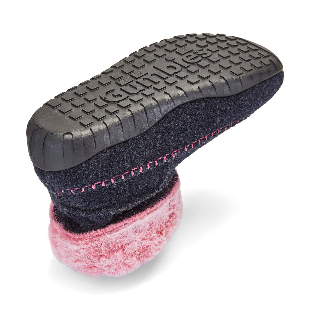 Ossa High Women's Slipper Boot in Navy and Pink