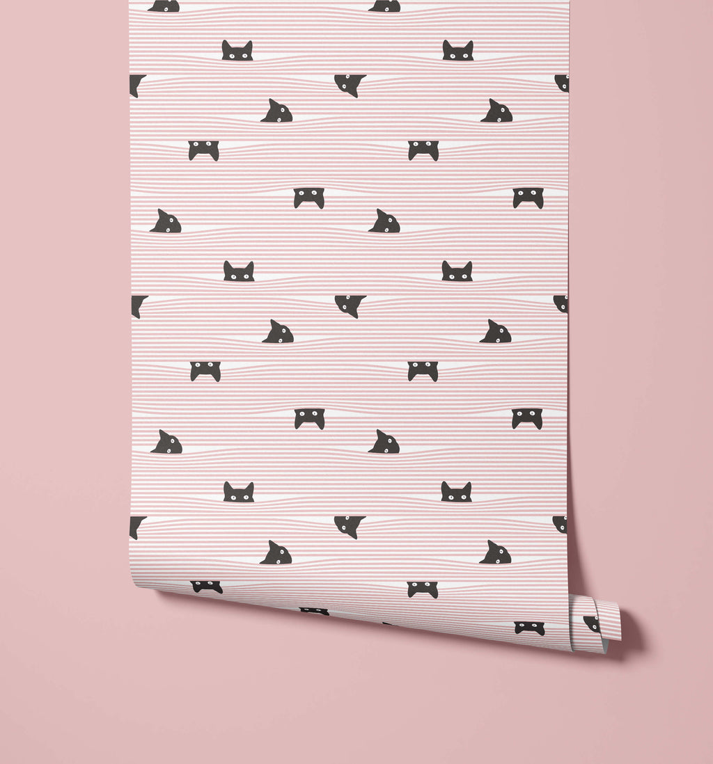 Peeping Cat Wallpaper