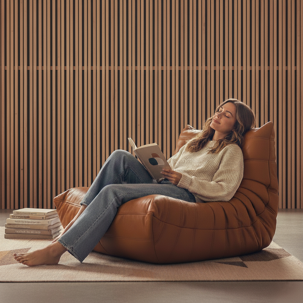 Caterpillar Lounger Chair in Premium Suede