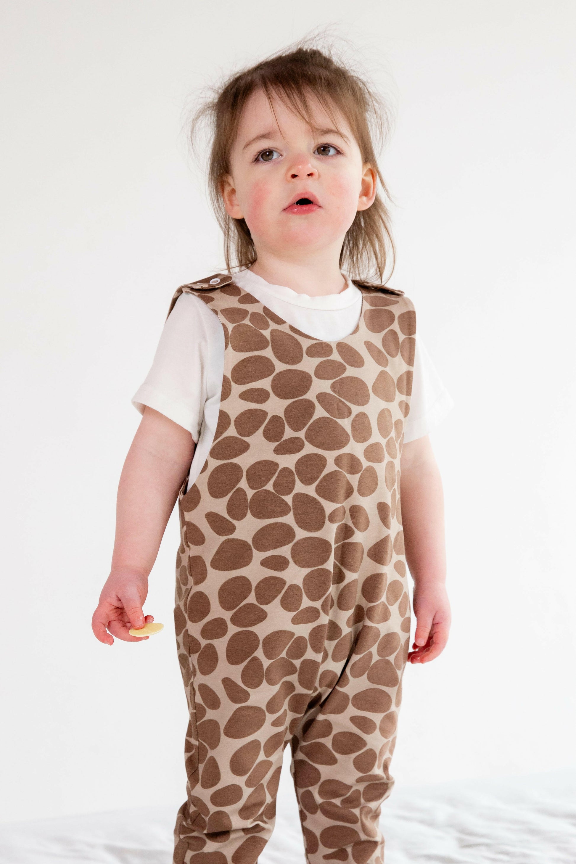 Giraffe Print Animal Romper for Kids