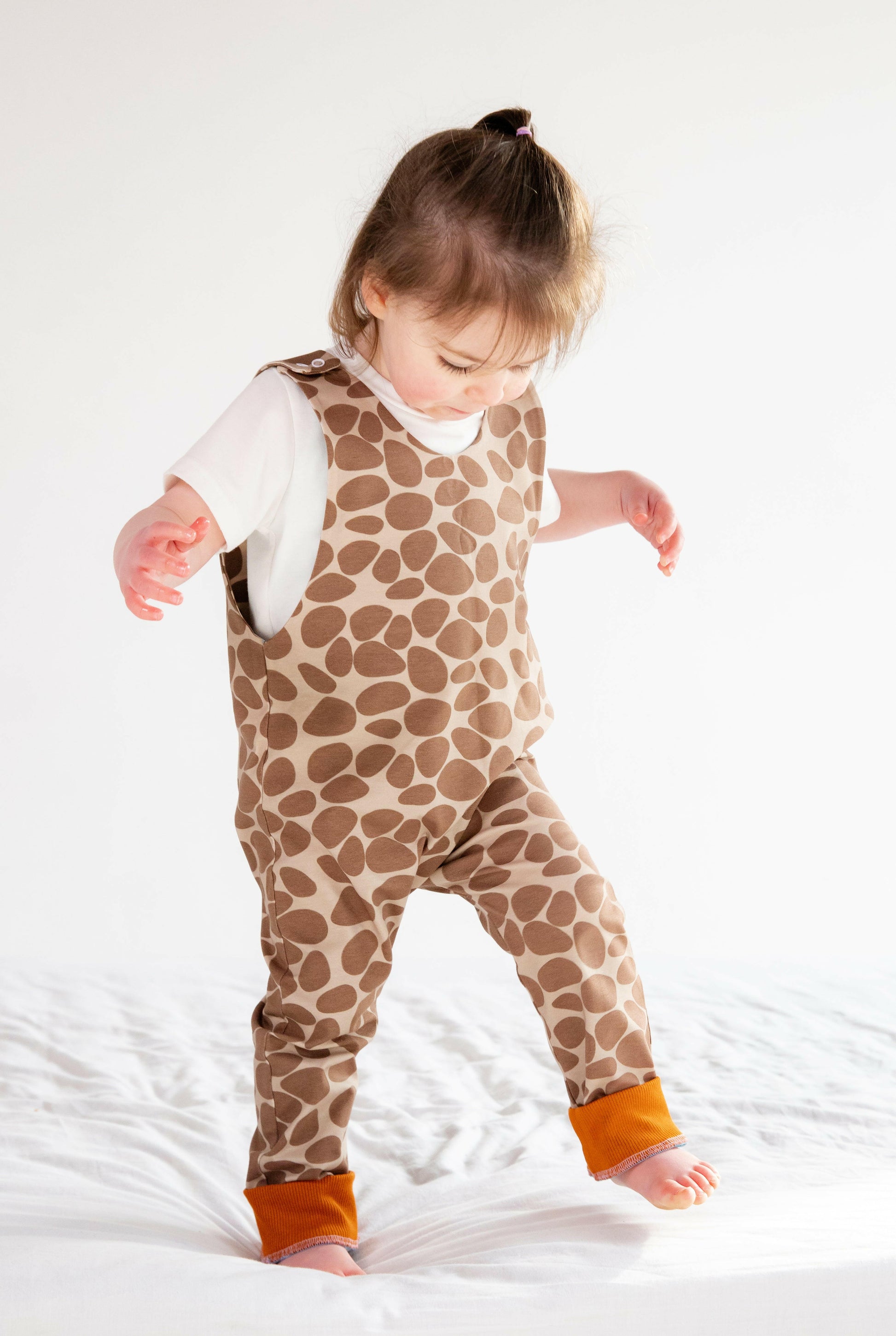 Giraffe Print Animal Romper for Kids