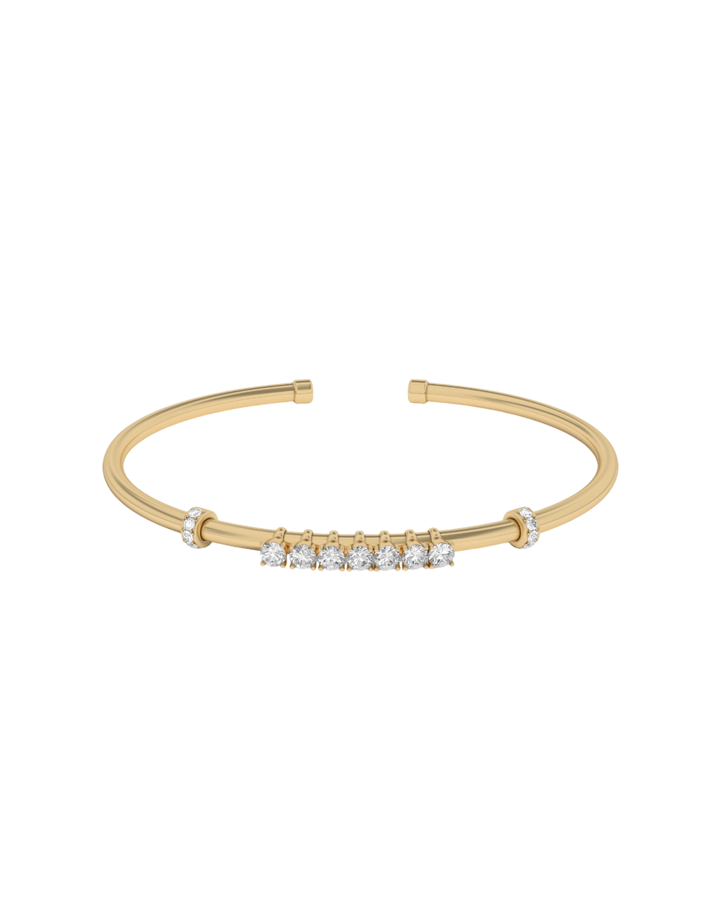 Ballet Bracelet in Sterling Silver and Moissanite
