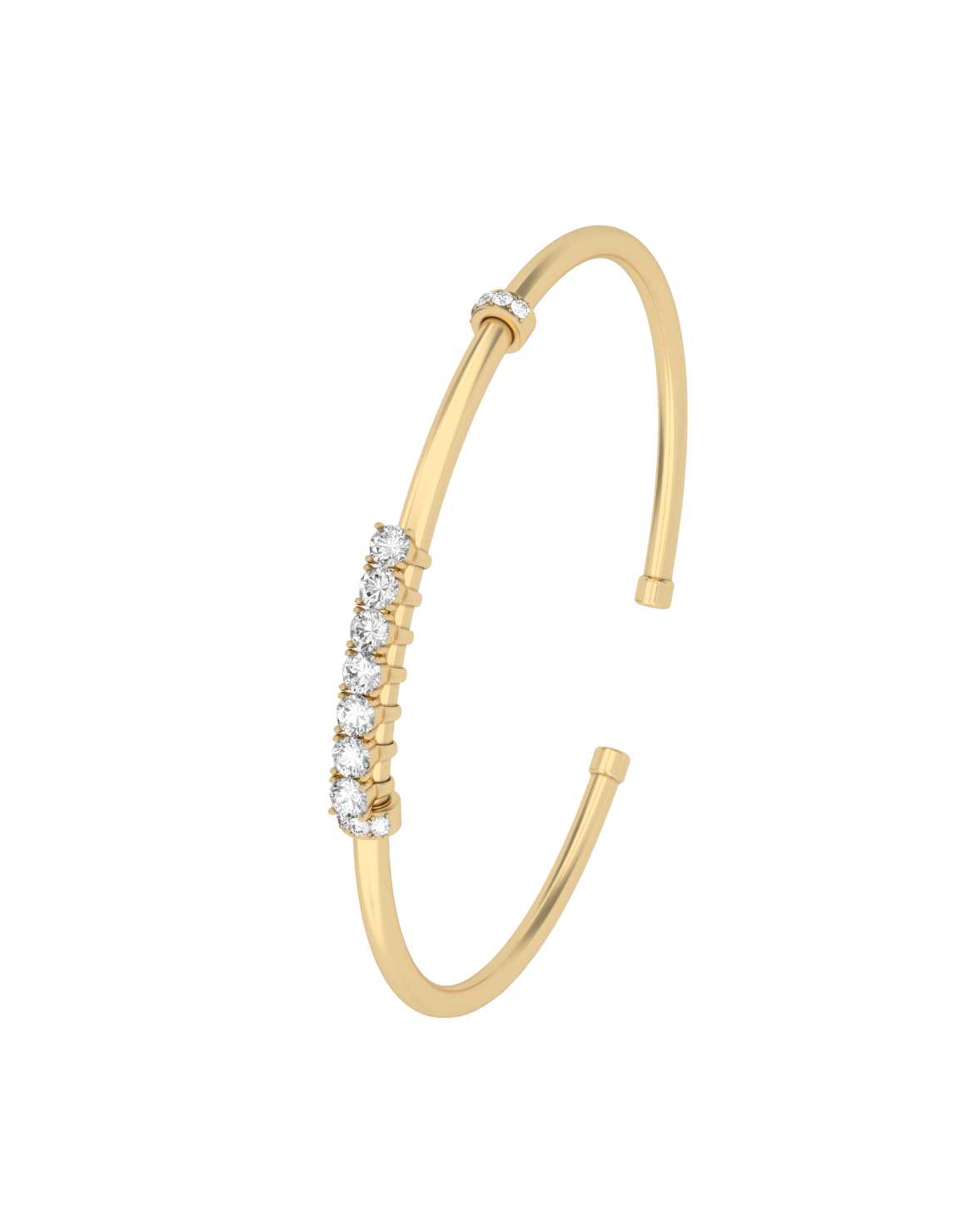Ballet Bracelet in Sterling Silver and Moissanite