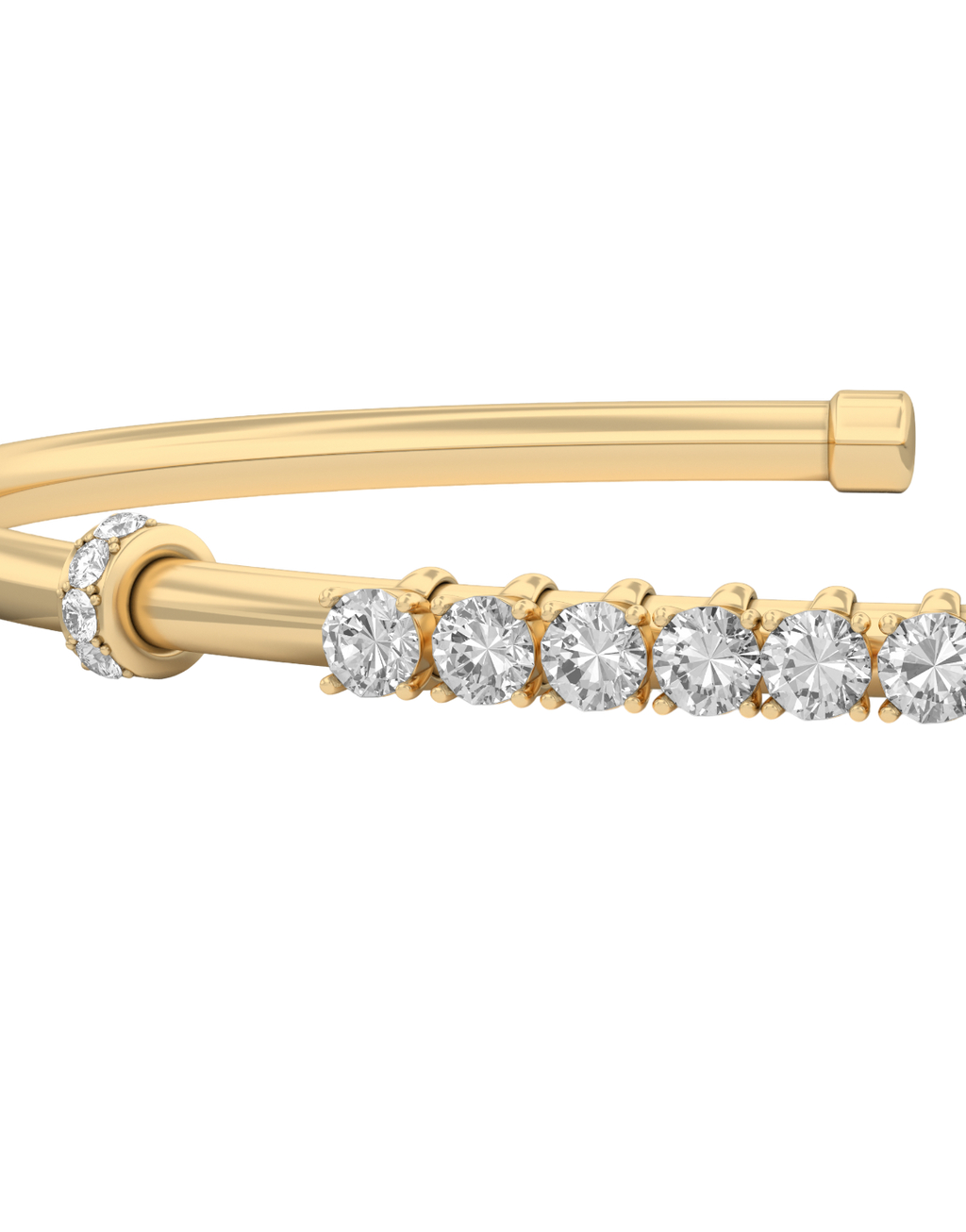 Ballet Bracelet in Sterling Silver and Moissanite