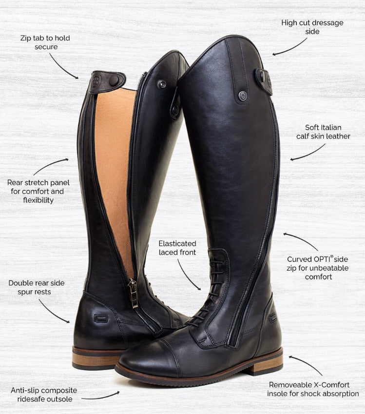 Long Riding Field Boots in Brown