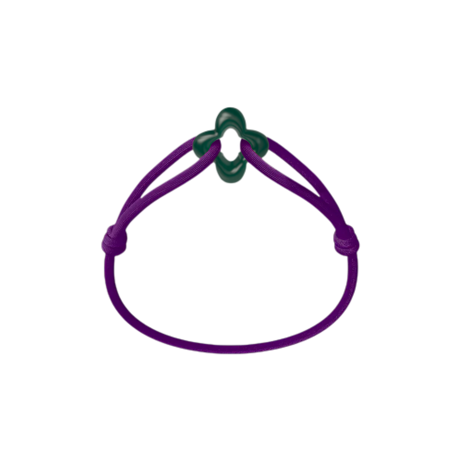 Green Clover Cord Bracelet
