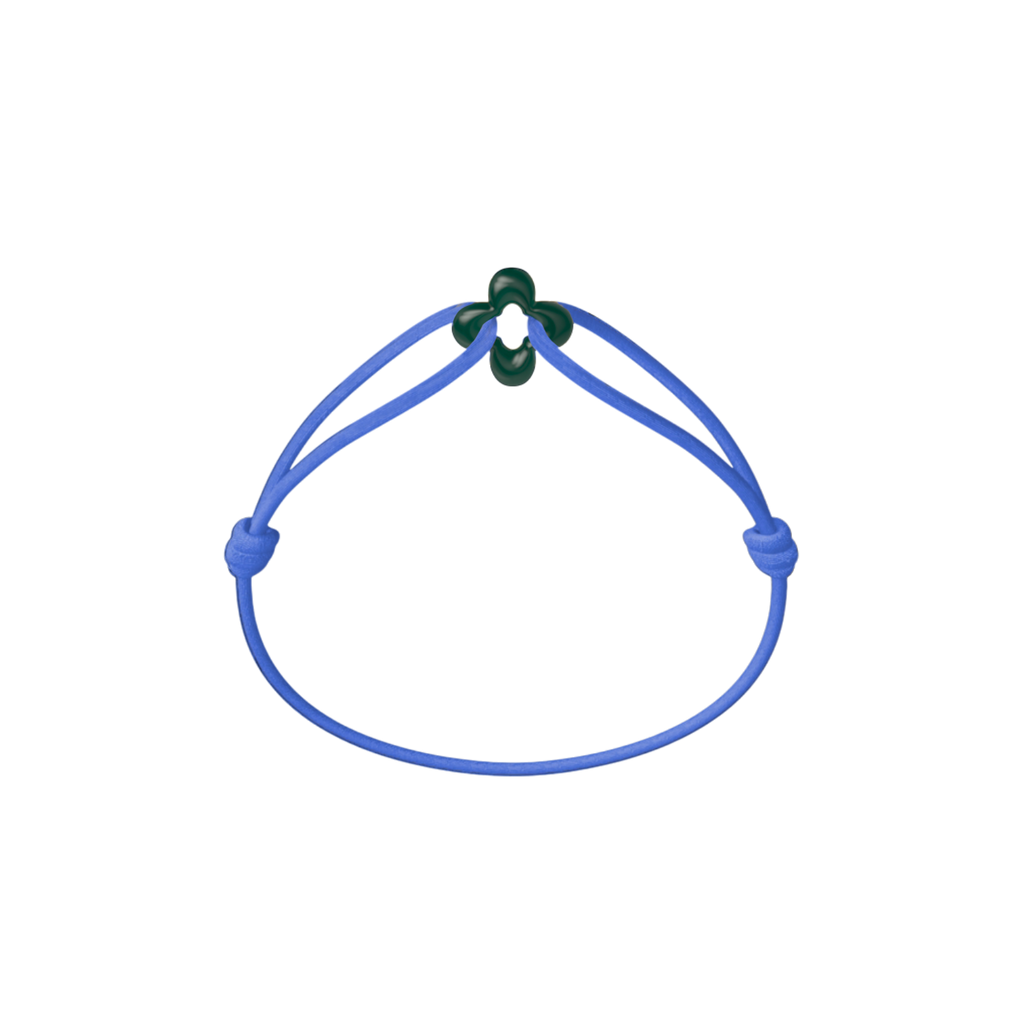 Mini Green Clover Cord Bracelet