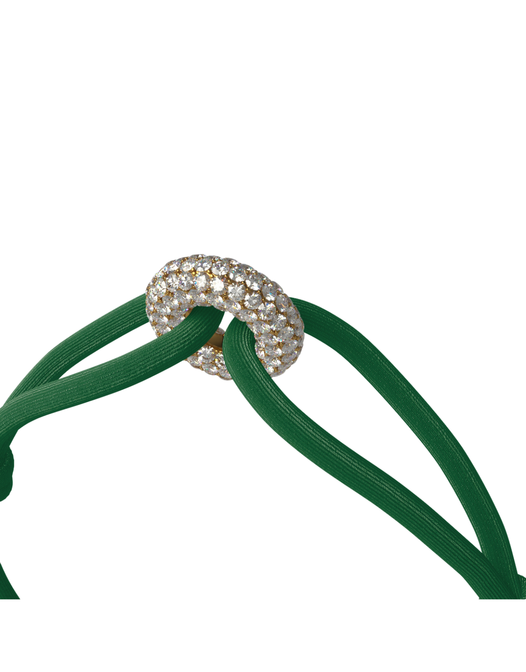 Golden Pave Cord Bracelet with Lab Diamonds
