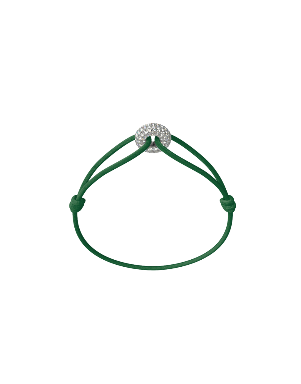 Mini Silver Soho Pavé Cord Bracelet