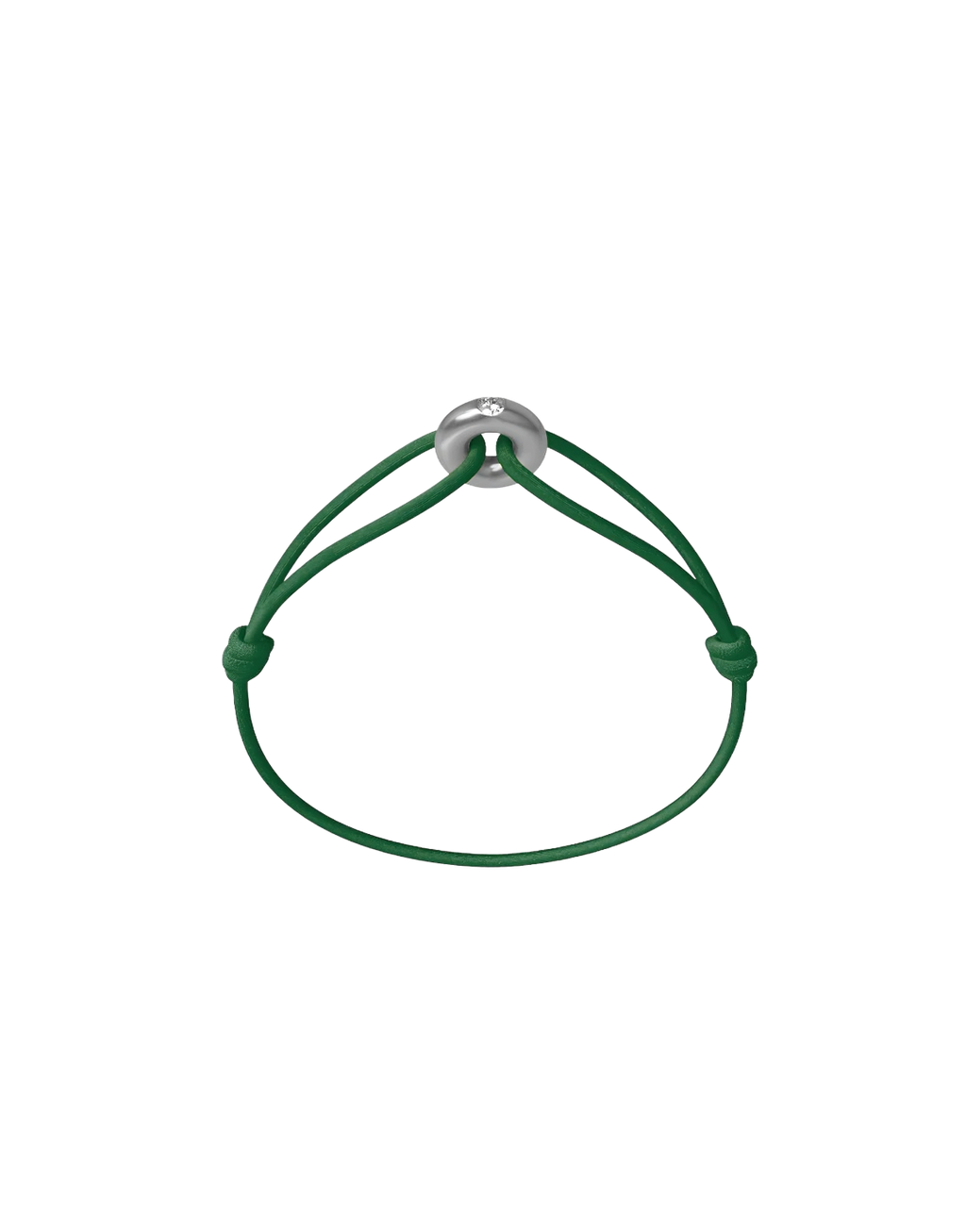 Mini Silver Diamond Cord Bracelet