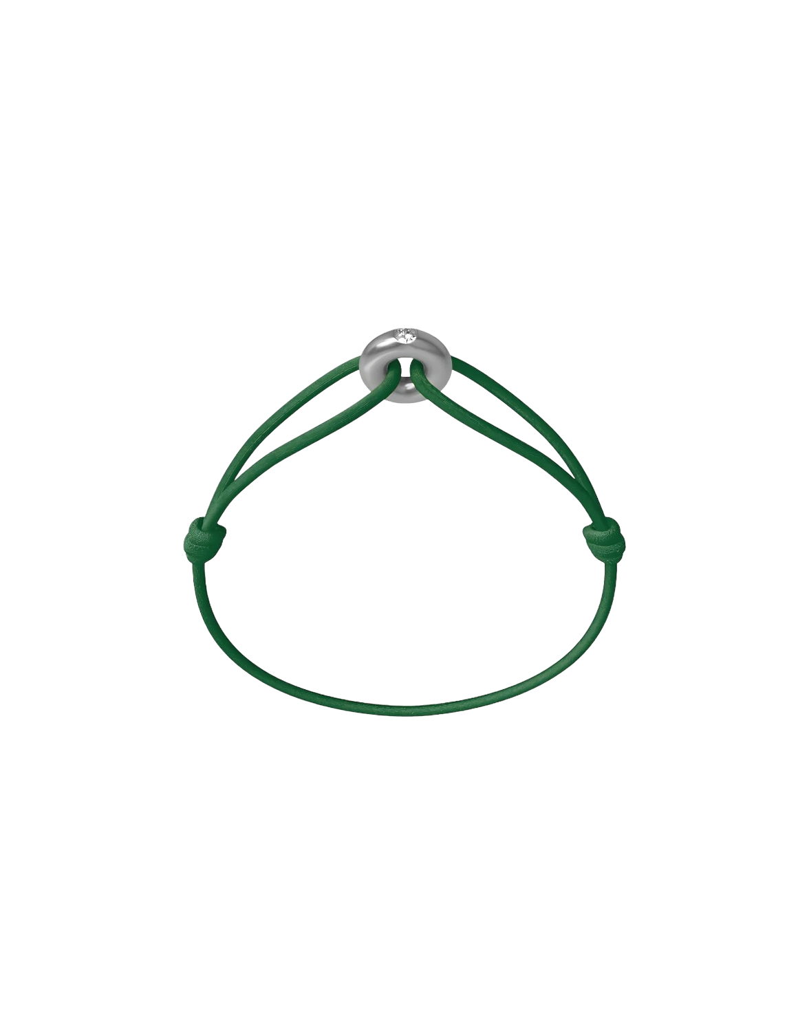 Mini Silver Diamond Cord Bracelet