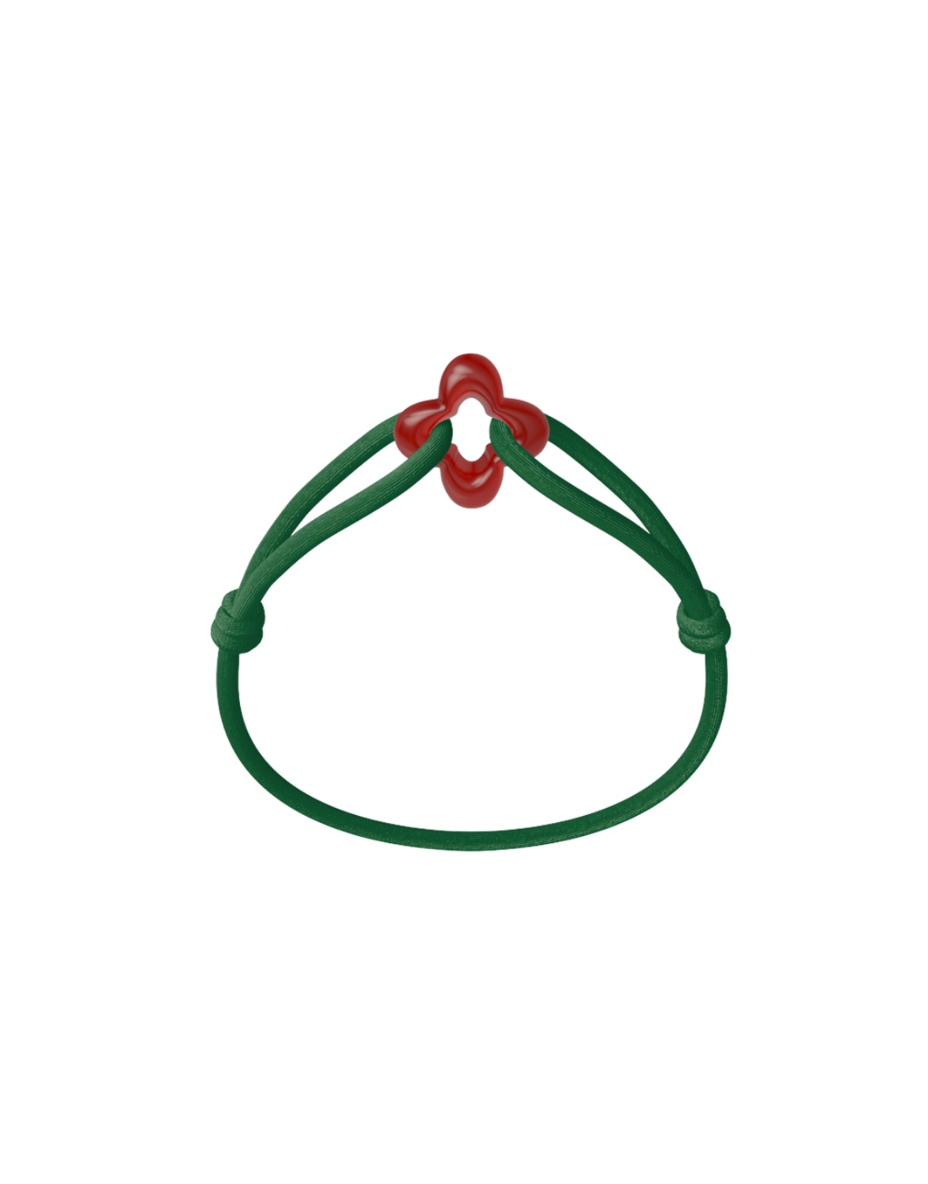 Red Clover Cord Bracelet with Carnelian